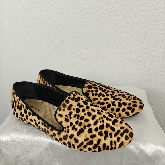 Birdies The Starling Leopard Slip On Genuine Calf hair Loafers Size 8.5 Women's - Picture 4 of 14